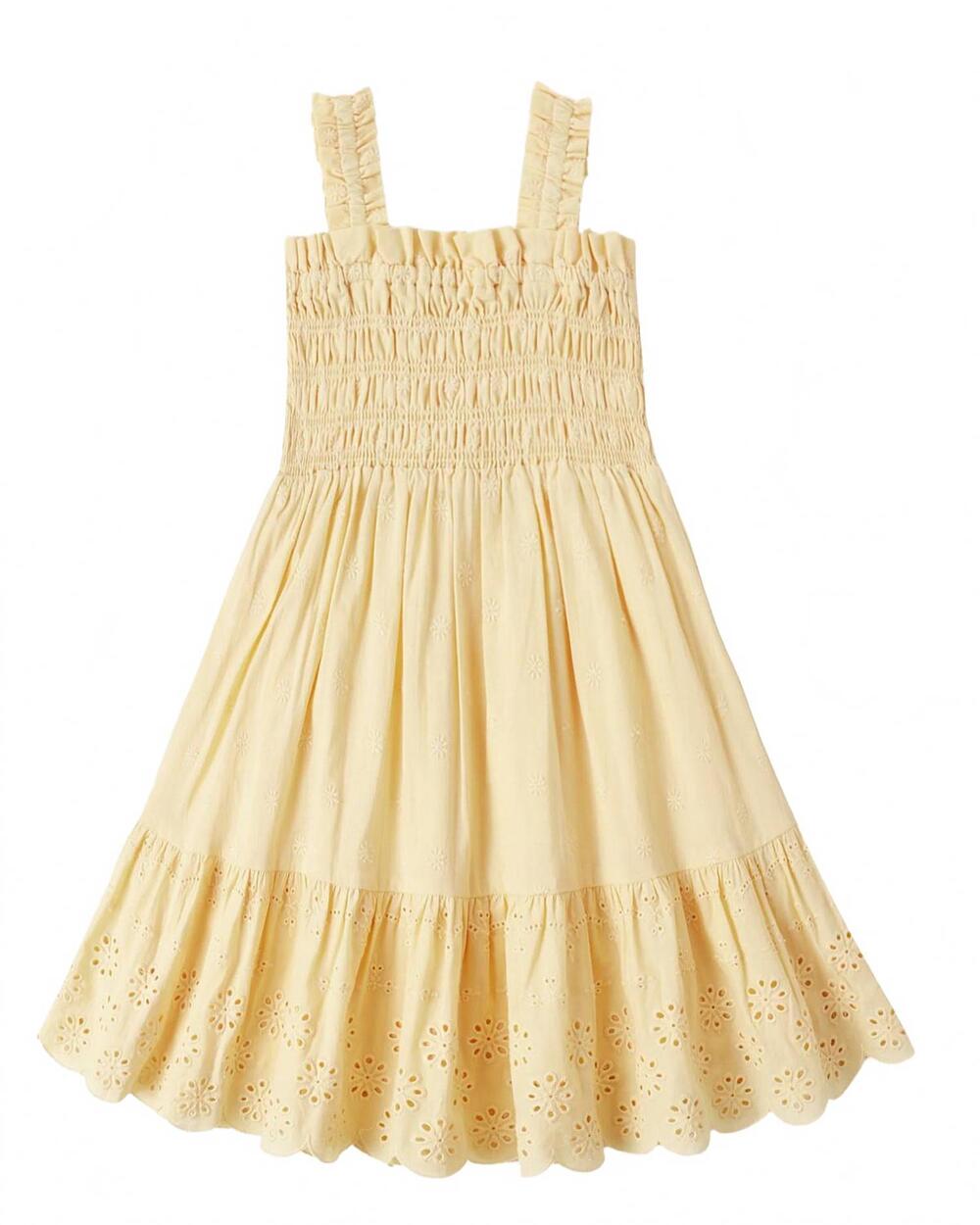 NEW RYLEE + CRU kid's hanna dress in yellow